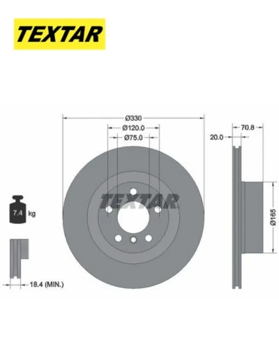 طقم طنابير خلفي F25 - تيكستار