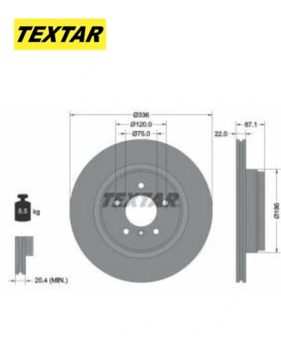 طقم طنابير خلفى E90 330 - تيكستار